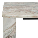 Safavieh Nicoletta Square Marble Coffee Table White / Brown Marble / Mdf / Metal SFV9700B-2BX