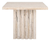 Safavieh Olivia Tall Square Marble Accent Table Off White Marble / Mdf  SFV9701A-2BX