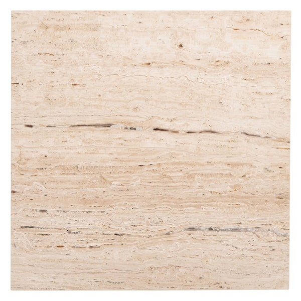 Safavieh Olivia Tall Square Marble Accent Table Off White Marble / Mdf  SFV9701A-2BX