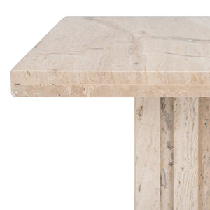 Safavieh Olivia Square Marble Accent Table Off White Marble / Mdf  SFV9702A-2BX