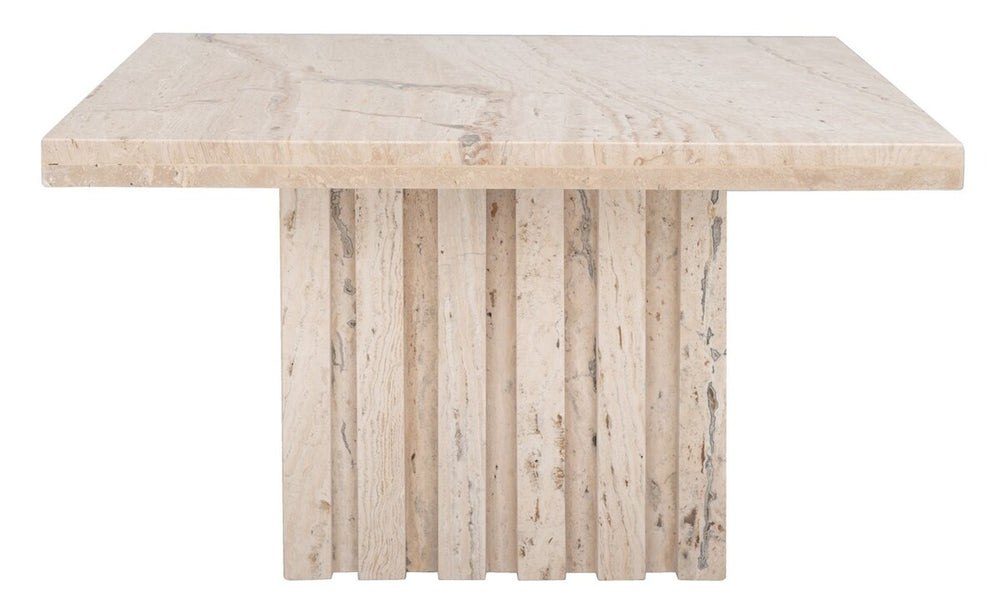 Safavieh Olivia Square Marble Accent Table Off White Marble / Mdf  SFV9702A-2BX