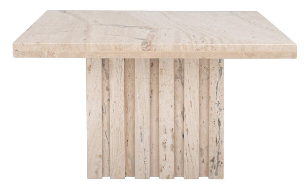 Safavieh Olivia Square Marble Accent Table Off White Marble / Mdf  SFV9702A-2BX