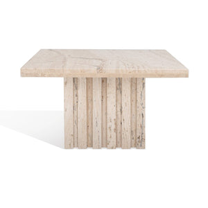 Safavieh Olivia Square Marble Accent Table Off White Marble / Mdf  SFV9702A-2BX