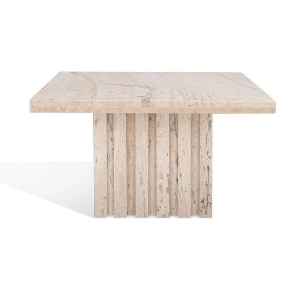 Safavieh Olivia Square Marble Accent Table Off White Marble / Mdf  SFV9702A-2BX