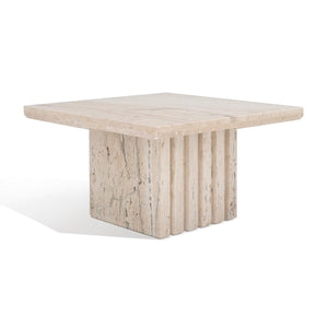 Safavieh Olivia Square Marble Accent Table Off White Marble / Mdf  SFV9702A-2BX