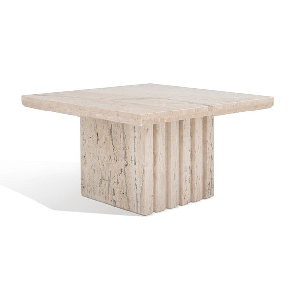 Safavieh Olivia Square Marble Accent Table Off White Marble / Mdf  SFV9702A-2BX