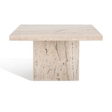 Safavieh Olivia Square Marble Accent Table Off White Marble / Mdf  SFV9702A-2BX