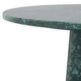 Safavieh Valentia Tall Round Marble Accent Table Green Marble / Mdf  SFV9703C-2BX