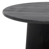 Safavieh Madilynn Round Wood Coffee Table Black Wood SFV9707A