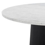Safavieh Madilynn Round Wood Coffee Table Black / Light Grey Wood / Marble SFV9707B