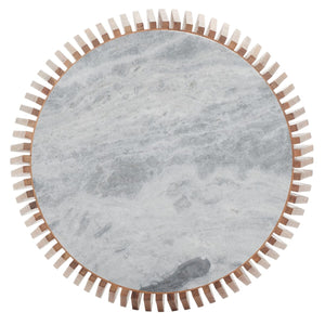 Safavieh Luanne Marble Top Coffee Table Natural / Light Grey Wood / Marble SFV9708A-2BX