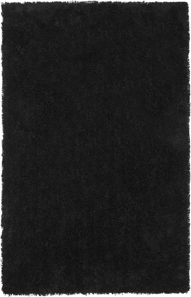 Shag Classic Ultra  Hand Tufted 100% Polyester Pile With Cotton Backing Rug Black