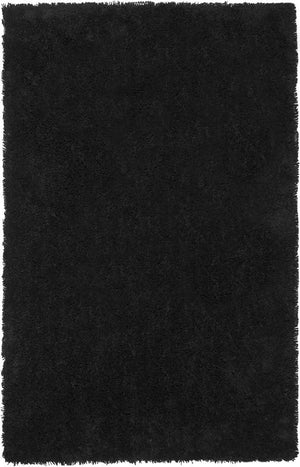 Shag Classic Ultra  Hand Tufted 100% Polyester Pile With Cotton Backing Rug Black