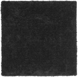 Shag Classic Ultra  Hand Tufted 100% Polyester Pile With Cotton Backing Rug Black