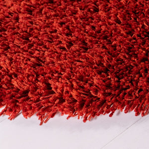 Shag Classic Ultra  Hand Tufted 100% Polyester Pile With Cotton Backing Rug Rust