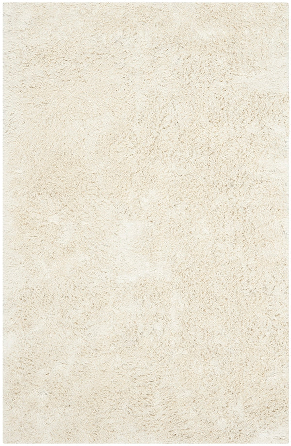 Shag Classic Ultra  Hand Tufted 100% Polyester Pile With Cotton Backing Rug Ivory