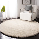 Shag Classic Ultra  Hand Tufted 100% Polyester Pile With Cotton Backing Rug Ivory