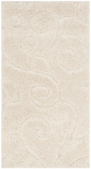 Florida Shag Rug by Safavieh - Luxurious Power Loomed Design with Soft Blue Scrolls for Elegance