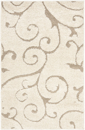 Shag Power Loomed Textured Area Rug - Soft Color Ribbons for Urban and Transitional Home Décor