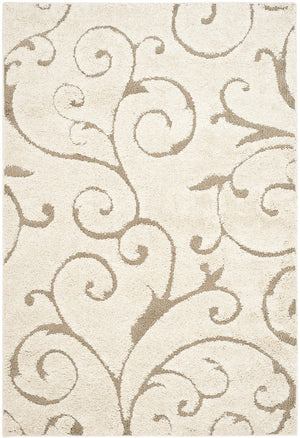 Shag Power Loomed Textured Area Rug - Soft Color Ribbons for Urban and Transitional Home Décor