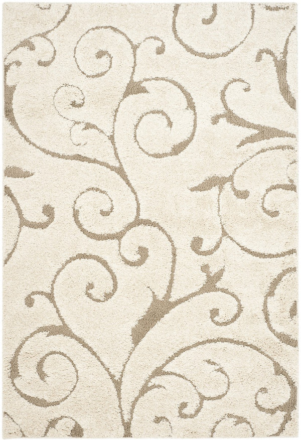 Shag Power Loomed Textured Area Rug - Soft Color Ribbons for Urban and Transitional Home Décor