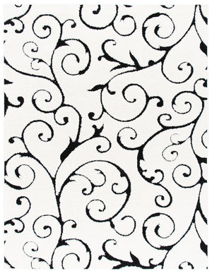 Florida Power Loomed Shag Rug – Ultra-Soft Cream Carpet with Textured Damask Design for Any Room