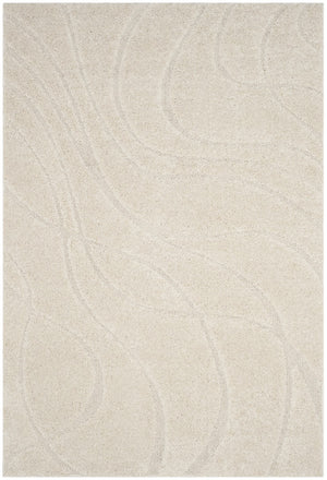 Florida Shag Area Rug - Ultra-Soft Power Loomed Carpet with Textured Damask Vine Design for Home Decor