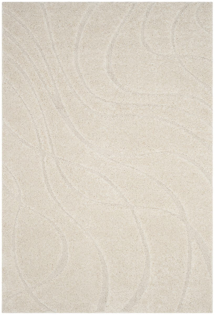 Florida Shag Area Rug - Ultra-Soft Tone-on-Tone Carpet with Detailed Damask Vine Design, 3cm Pile