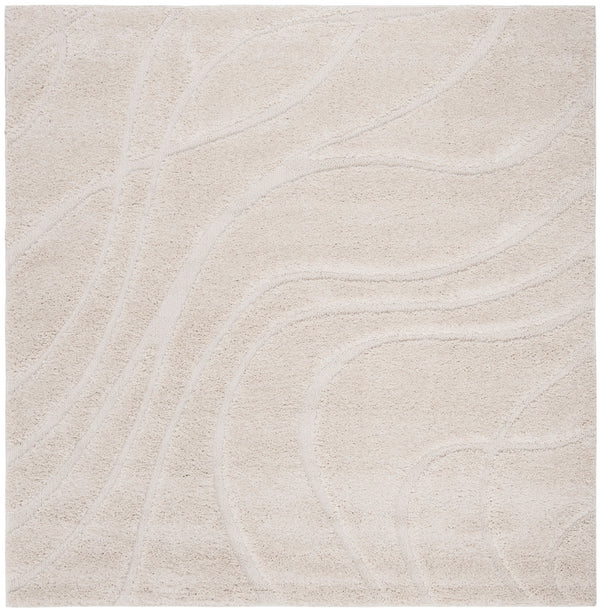 Florida Shag Area Rug - Ultra-Soft Power Loomed Carpet with Textured Damask Vine Design for Home Decor