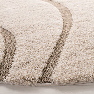 Florida Shag Area Rug - Ultra-Soft Power Loomed Carpet with Textured Damask Vine Design for Home Decor