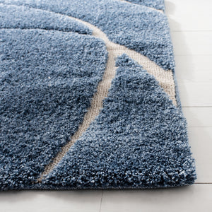 Shag Ultra-Soft Power Loomed Rug with Sculpted High-Low Pile and Rich Damask Design for Comfort