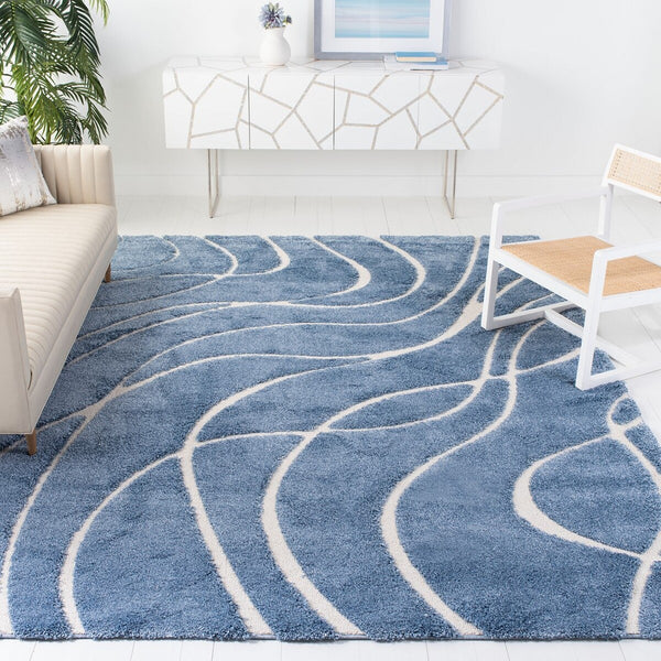 Florida Shag Rug - Ultra-Soft Power Loomed Carpet with Detailed Damask Design for Timeless Elegance