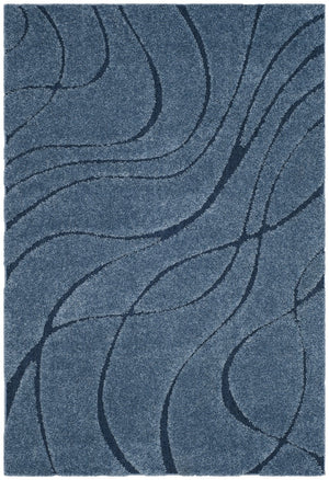 Florida Ultra-Soft Power Loomed Shag Rug with Detailed Damask Vine Design for Elegant Spaces