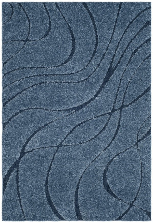 Florida Ultra-Soft Power Loomed Shag Rug with Detailed Damask Vine Design for Elegant Spaces