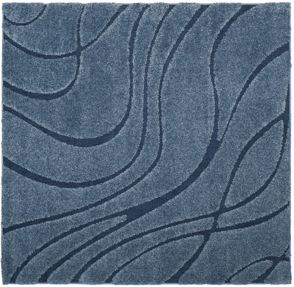 Florida Ultra-Soft Power Loomed Shag Rug with Detailed Damask Vine Design for Elegant Spaces