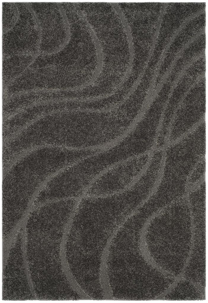 Florida Shag Area Rug - Ultra-Soft Tone-on-Tone Carpet with Detailed Damask Vine Design, 3cm Pile