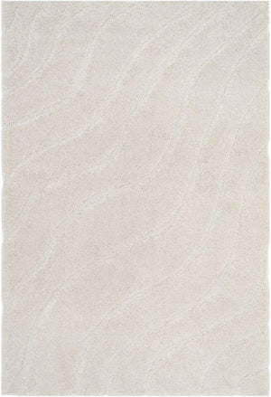 Florida Power Loomed Shag Rug - Ultra-Soft Textured Carpet with Elegant Damask Design for Home Decor