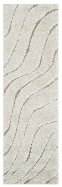 Florida Power Loomed Shag Rug - Ultra-Soft Textured Carpet with Elegant Damask Design for Home Decor