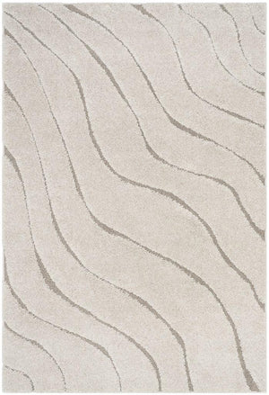 Florida Power Loomed Shag Rug - Ultra-Soft Textured Carpet with Elegant Damask Design for Home Decor