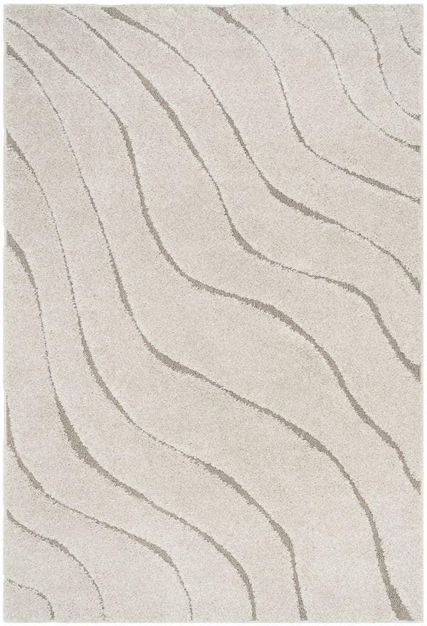 Florida Power Loomed Shag Rug - Ultra-Soft Textured Carpet with Elegant Damask Design for Home Decor