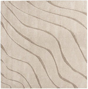 Florida Power Loomed Shag Rug - Ultra-Soft Textured Carpet with Elegant Damask Design for Home Decor