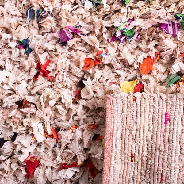 Rio Shag   Hand Woven Polyester Rug Blush