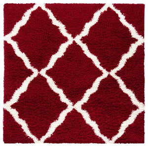 Sgd-Dallas Shag Dallas Shag 257 Shag & Flokati Power Loomed Polypropylene Pile Rug Red / Ivory