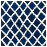 Sgd-Dallas Shag Dallas Shag 258 Shag & Flokati Power Loomed Polypropylene Pile Rug Navy / Ivory