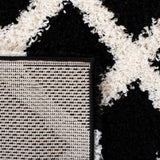 Sgd-Dallas Shag Dallas Shag 258 Shag & Flokati Power Loomed Polypropylene Pile Rug Black / Ivory