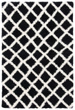 Sgd-Dallas Shag Dallas Shag 258 Shag & Flokati Power Loomed Polypropylene Pile Rug Black / Ivory