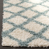 Sgd-Dallas Shag Dallas Shag Shag & Flokati Power Loomed Polypropylene Pile Rug Ivory / Seafoam