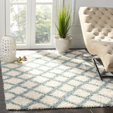 Sgd-Dallas Shag Dallas Shag Shag & Flokati Power Loomed Polypropylene Pile Rug Ivory / Seafoam