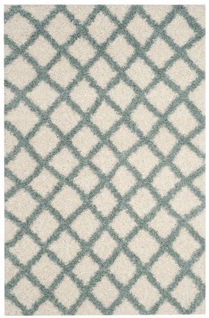 Sgd-Dallas Shag Dallas Shag Shag & Flokati Power Loomed Polypropylene Pile Rug Ivory / Seafoam