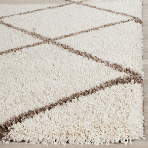 Hudson Shag 281 Shag Power Loomed Polypropylene Rug Ivory / Beige